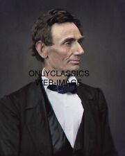 1860 UNITED STATES PRESIDENT ABRAHAM LINCOLN COLORIZED 8X10 PHOTO RAZOR SHARP picture