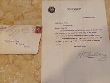Missouri Governor Herbert Spencer Hadley signed letter 1910. Judge apt picture