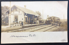 1910 REAL PHOTO MILWAUKEE MENOMONEE FALLS & WESTERN RR DEPOT RPPC picture