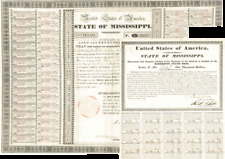 State of Mississippi - 1833 - $1,000 Bond (Uncanceled) - General Bonds picture