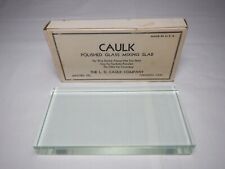Vintage LD Caulk Co Polished Glass Mixing Slab in Original Box picture