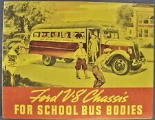 1937 Ford V8 Truck School Bus Brochure Folder Excellent Original 37 picture