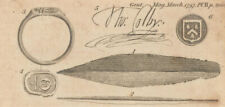 Celt in Scotland. Seal ring found at Perth. T Colby Seal & autograph. SMALL 1797 picture