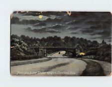 Postcard Moonlight Scene Shaker Heights Cleveland Ohio USA picture