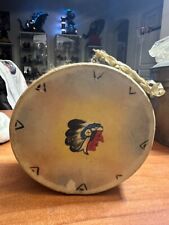 Native American Drum Instrument Vintage Handmade 6 1/4 x 3 picture