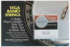 1984 Vega Banjo Strings Martin Guitar Co Nazareth Pennsylvania Vintage Print Ad picture