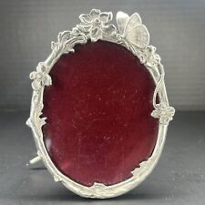 Vintage Elias Fine Pewter 1884 Oval Butterfly Floral Easal Photo Frame 3 X 5 in picture