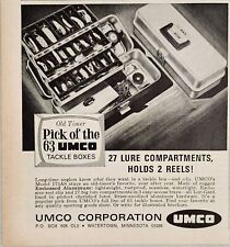 1968 Print Ad UMCO Fishing Tackle Boxes Holds 2 Reels Watertown,Minnesota picture