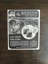 Vintage 1945 Ronson World's Greatest Lighter WWII Original Ad 324 picture