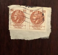 Rare Italian Stamp The 100 Lire / Used LOT OF-2 . picture