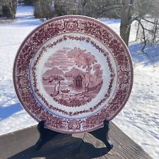 Antique c1920s McNicol China Red Transfer-ware 11-1/4” Serving Plate H16 picture