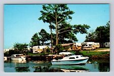 Fenwick Island DE-Delaware, Campground Travel Trailer Park, Vintage PC Postcard picture