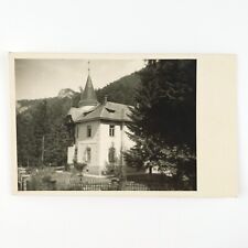 Mystery Medieval Castle RPPC Postcard 1950s Mansion House Home Estate Art C1565 picture
