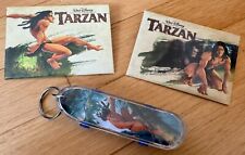 Vintage Disney Tarzan Promotional Items Mini-skateboard & Pins 1999 Animation picture