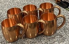 Vintage SOLID COPPER West Bend Aluminum  Moscow Mule Mugs Set of 6 USA Nice picture
