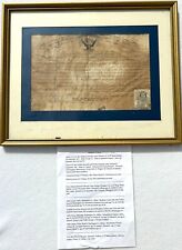 Antique 1863 Civil War Cert. for Soldier Killed in Night Assault on Fort Wagner picture