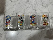 Vintage 2000 McDonald’s 4 Pc Walt Disney World Celebration Glasses Mickey Mouse picture
