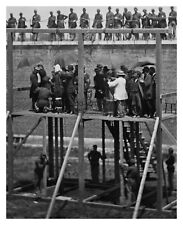 ABRAHAM LINCOLN ASSASSINATION CONSPIRATORS' HANGINGS CIVIL WAR 8X10 PHOTOGRAPH picture