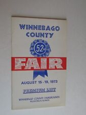 sba62 Vintage 1973 Winnebago County Fair Premium List IL Illinois Pecatonica 4 H picture