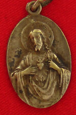 Vintage SACRED HEART OF JESUS Medal MARY MOUNT CARMEL French Medal By LAVRILLIER picture
