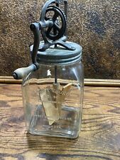 Antique DAZEY NO 40 Paddle BUTTER CHURN w Original 4 Quart Glass Jar ~ USA picture