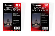 (200 Count) Ultra Pro Postcard Sleeves Archival Safe (2 Packs) Acid Free No PVC picture