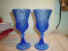 2 Vintage Avon Blue Goblets/Candle Holders picture