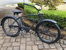 Schwinn 1948 Boys Straightbar Black on Black Springer Bicycle Vintage Rebuilt picture