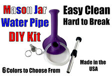 DYI Build Your Own Water Pipe -  Mason Jar - Glass Hookah - Easy Clean picture