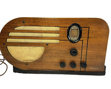 1937 Vintage Philco Model 37-610 Tube am / Shortwave Radio Wood READ picture
