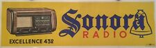 1940s Original Art Deco Poster, Sonora Radio Banner Advertisement picture