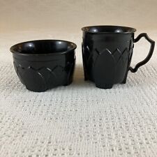 Fenwick by Dinex Carlisle Black Plasticware 23 Pieces 12 Bowls 11 Mugs Vintage  picture