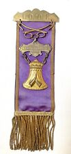 RARE antique IOOF Odd Fellows bronze Pin Badge 25 South mountain lodge ribbon picture