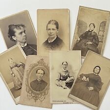 Antique CDV Photograph Lovely Women Mature Variety Lot Of 7 picture
