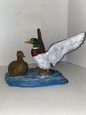 Vintage Hand Painted Mallard/Ducks 1983 Large Ceramic Statue - Holland Mold RARE picture