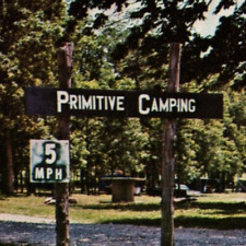 Primitive Camping Amishville, USA Elkhart County, Indiana Vintage Postcard UNP picture