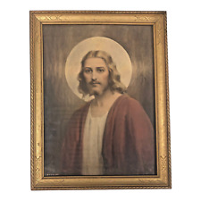 Vintage Edward Gross CONFIDE IN ME Jesus Christ Lithograph Print Framed EGC picture