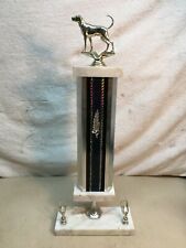 Vintage Coon Dog Hunting Champion Trophy On Marble Base 19in Tall picture