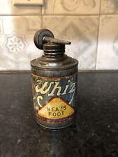 Early WHIZ Neats Foot Compound mostly gone Can 16oz PINT 1930's 40's Advertising picture
