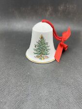 SPODE CHRISTMAS TREE BELL Ornament FINE BONE CHINA 4th in Series ENGLAND Vintage picture