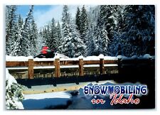 Postcard Snowmobiling in Idaho ID K22 picture