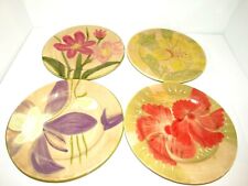 Vintage Wilco Import South San Francisco Flowers Plate Set of  4 picture