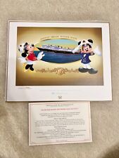 Disney Cruise Line Lithograph “An Excited Mickey And Minnie Lead The Fleet” picture