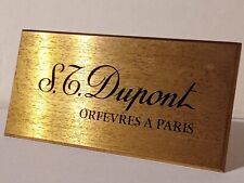 Antique Original S.T. Dupont Paris Bronze Sign for Advertising Display Huguenin picture