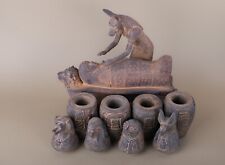 Mummification set Hand made Replica  museum piecel Anubis jar's Antique fuger picture