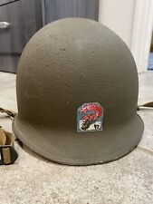 RARE WORLD WAR II EUROPE 2ND ARMY HELMET INFANTRY VETERANS OF FOREIGN WARS LINER picture