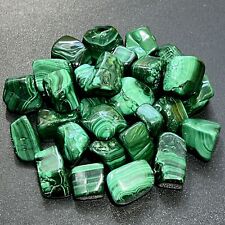 Malachite Tumbled (3 Pcs) Polished Natural Gemstones Healing Crystals And Stones picture
