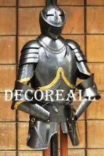 Medieval Breastplate Black Knight Half Suit Armor Wearable Costume Halloween picture