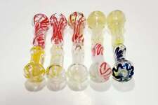Lot of 10 2.5IN Heavy Thick glass Tobacco Smoking Pipe Herb Bowl Glass Hand made picture