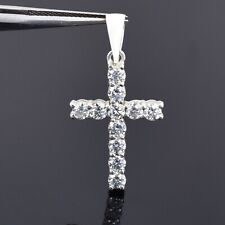 Gorgeous 5Ct Certified Diamond Cross Pendant, Unisex Gift. VIDEO picture